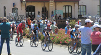 cycling past the pub